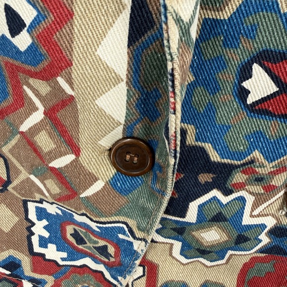 Vintage Gotcha Covered Southwestern Geometric Print Vest Made in USA Large - Picture 8 of 11